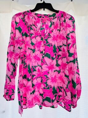 Lilly Pulitzer Women’s Elsa Blouse - Pink & Green